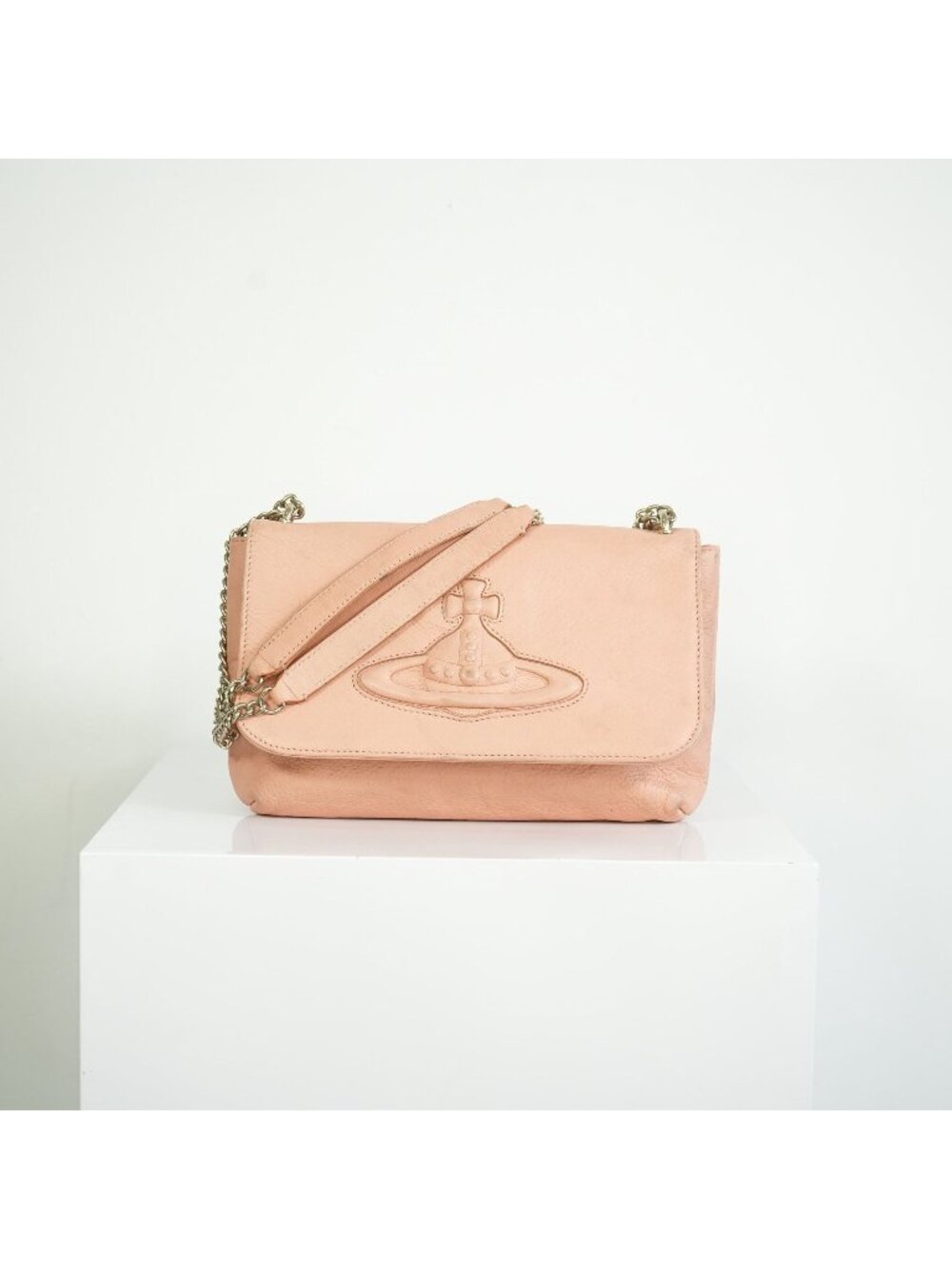 Vivienne Westwood Chelsea Blush Pink Leather Shoulder Bag
